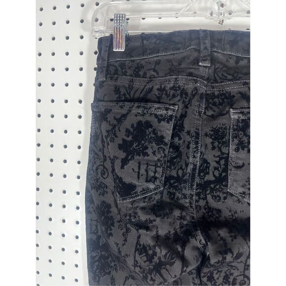 PAIGE Transcend Hoxton High Waist Skinny Ankle Velvet Flocked Versaille jeans si - Picture 10 of 13